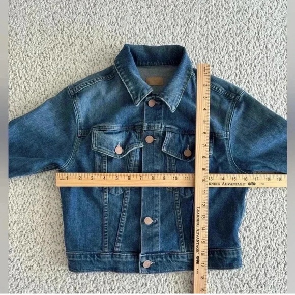 MOTHER DENIM THE BIG SHORTY DENIM JACKET IN LOVE BOMBS WOMEN'S SIZE XS - Picture 6 of 11
